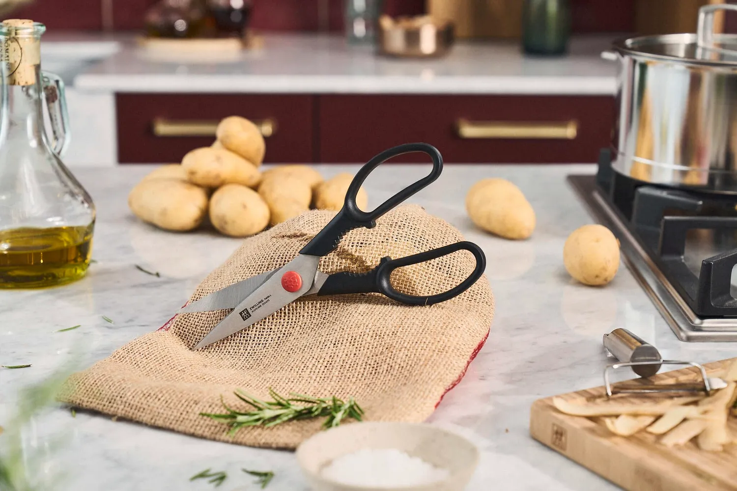 Zwilling Twin L forbici cucina multiuso nere acciaio 20 cm