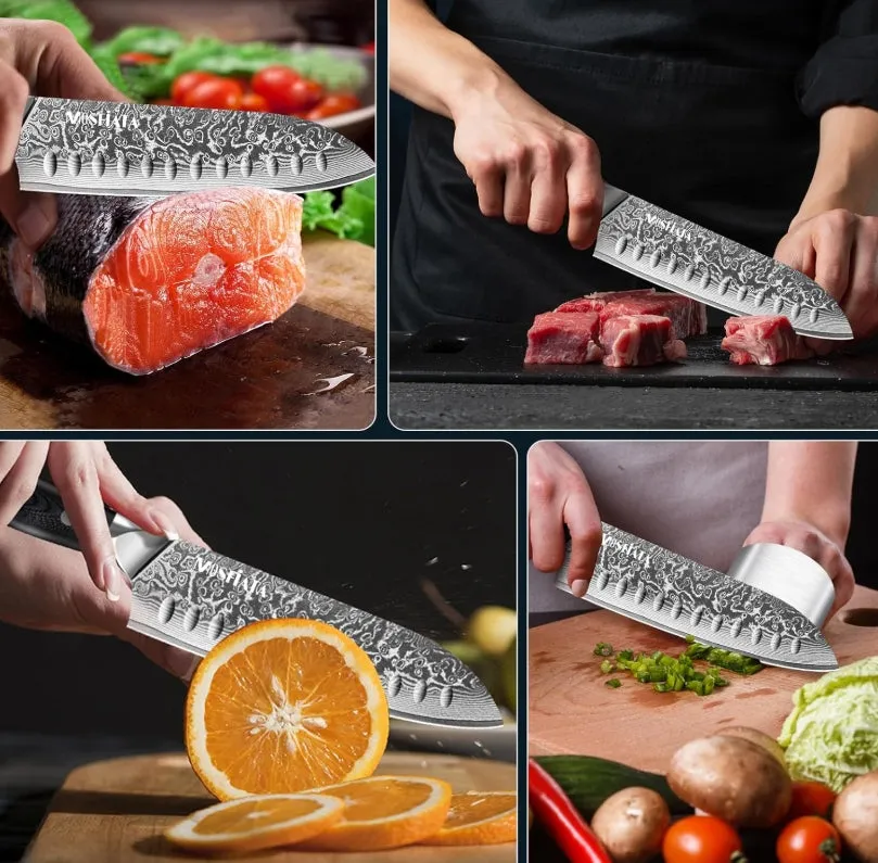 MOSFiATA Santoku 18cm Damasco VG-10 67 Strati G10
