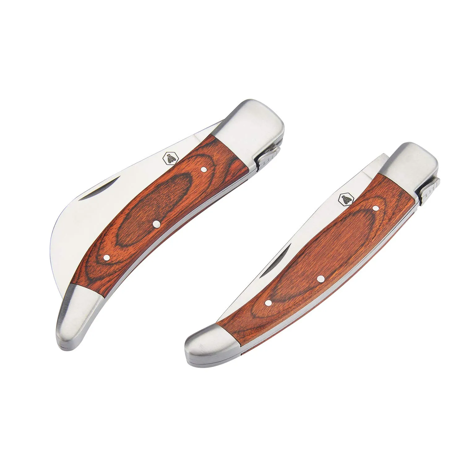 Laguiole set 2 coltelli pieghevoli giardinaggio custodia pakka