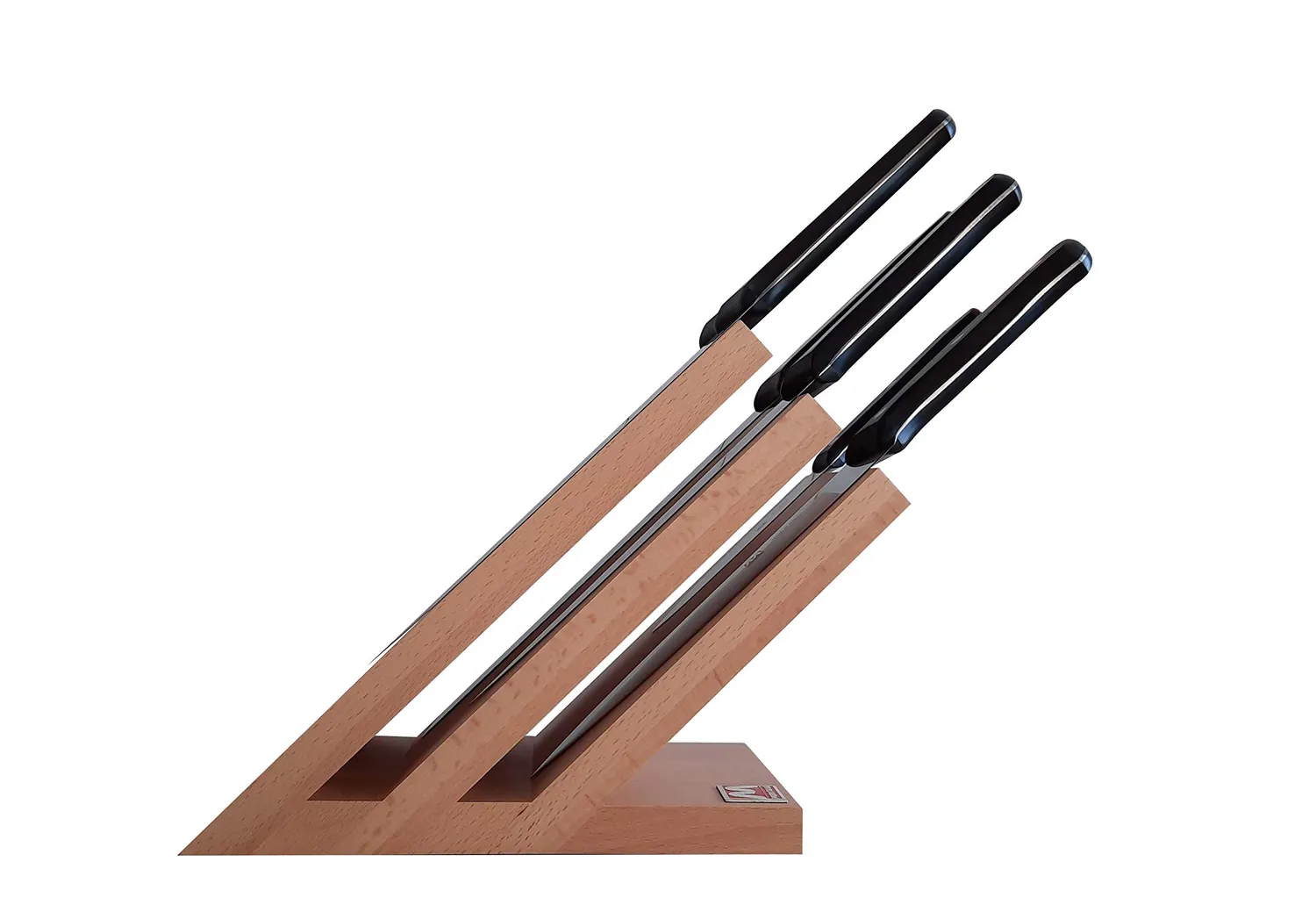 Montana Blu Integral Ceppo 6 Coltelli Cucina Magnetico Faggio