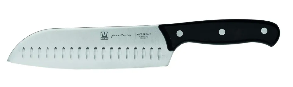 Montana Integral Coltello Santoku 18 cm Alveolato Inox