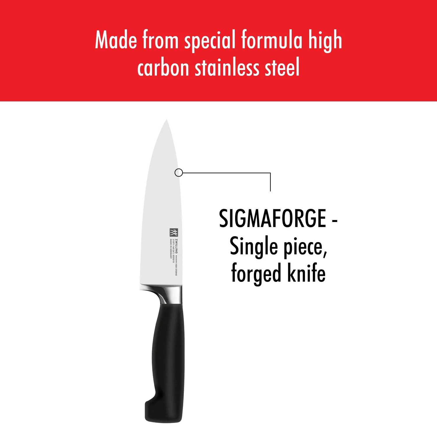 Zwilling Four Star Coltello da Cuoco 15 cm Forgiato