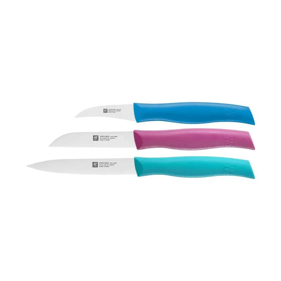 Zwilling Twin Grip set 3 coltelli piccoli colorati acciaio