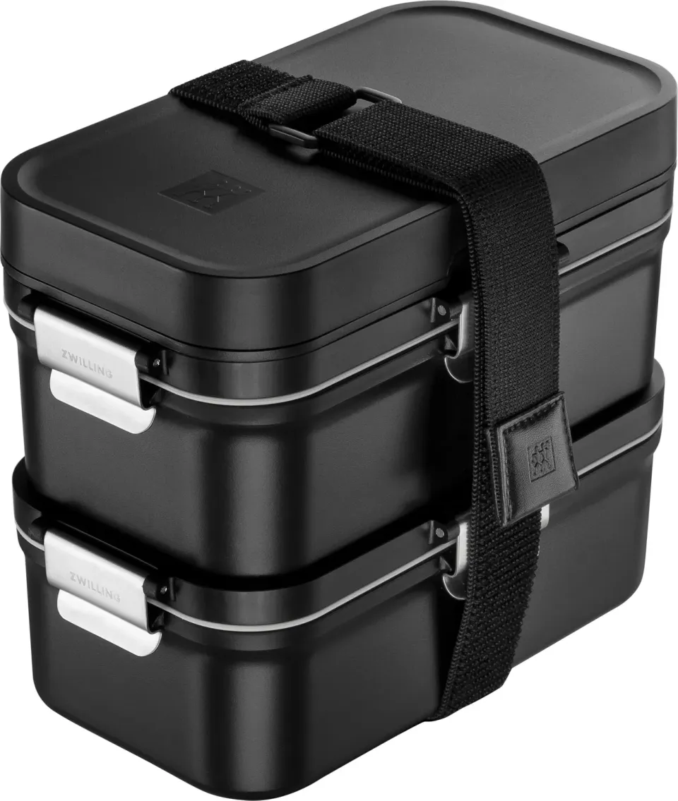 Zwilling Fresh & Save lunch box nero sottovuoto posate