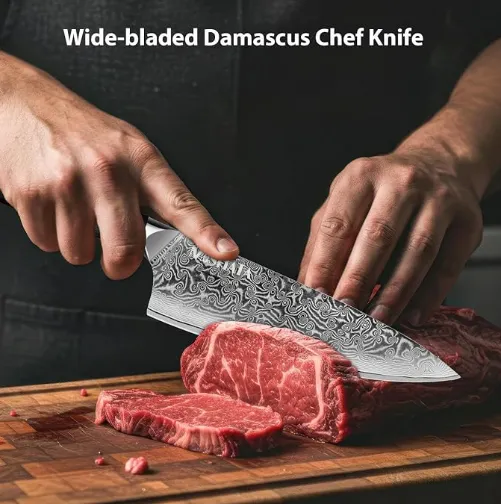 MOSFiATA Damascus Chef 8" VG10 Manico G10 67 Strati