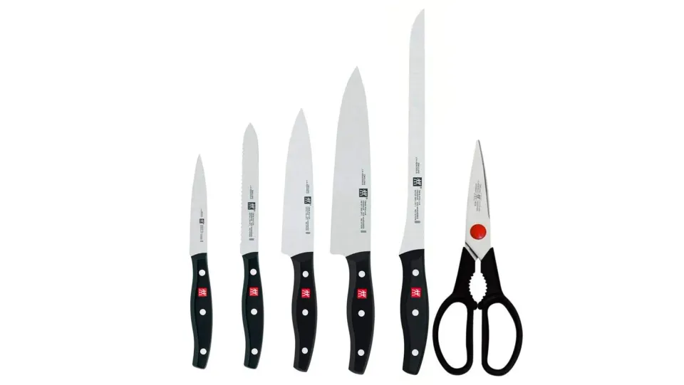 Zwilling Twin Pollux set 5 coltelli + forbici nero