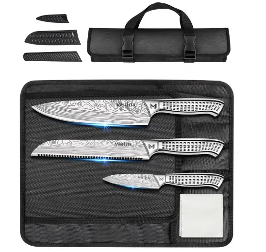 MOSFiATA Set 6 Coltelli Giapponesi con Borsa Oxford Inox