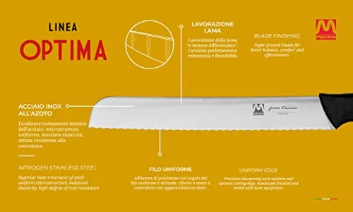 Montana Blu Optima coltello pane 21 cm acciaio azoto