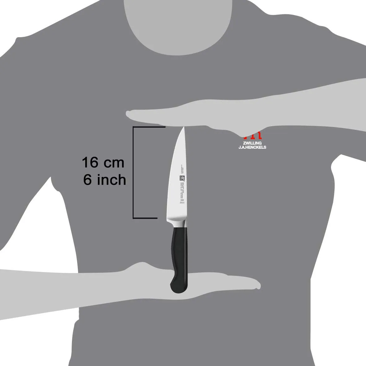 Zwilling Pure coltello carne 16 cm acciaio forgiato nero