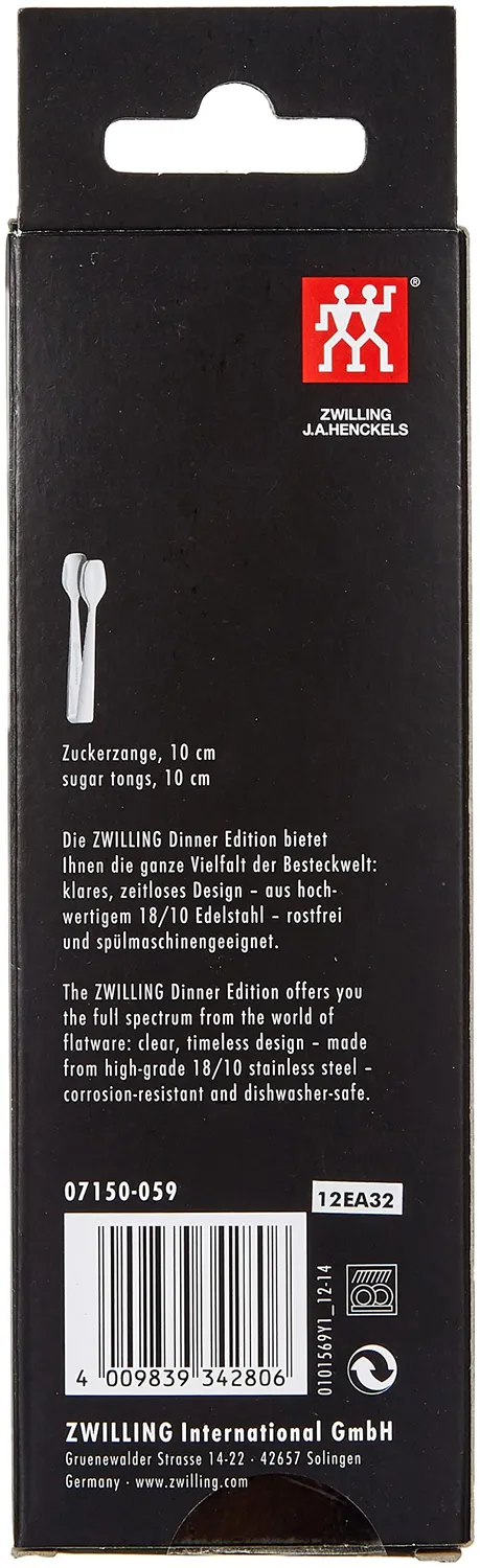 Zwilling Dinner Pinza Zucchero Acciaio 10 cm Lucido