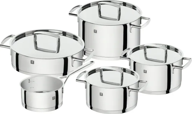 Zwilling Batteria Pentole Acciaio Inox 5 Pezzi Induzione
