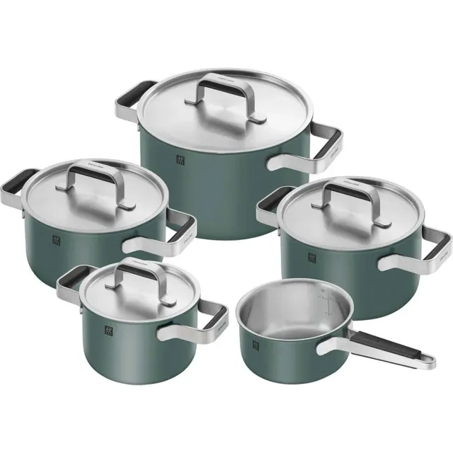Zwilling Pure Set 5 Pentole Acciaio Verde 3 Strati