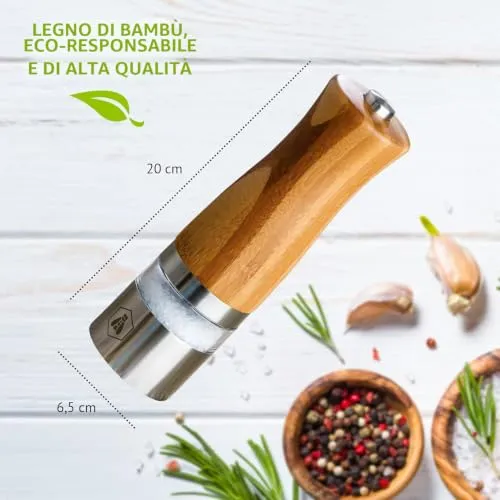 Laguiole en Aubrac set sale pepe elettrico bambù luce 20 cm