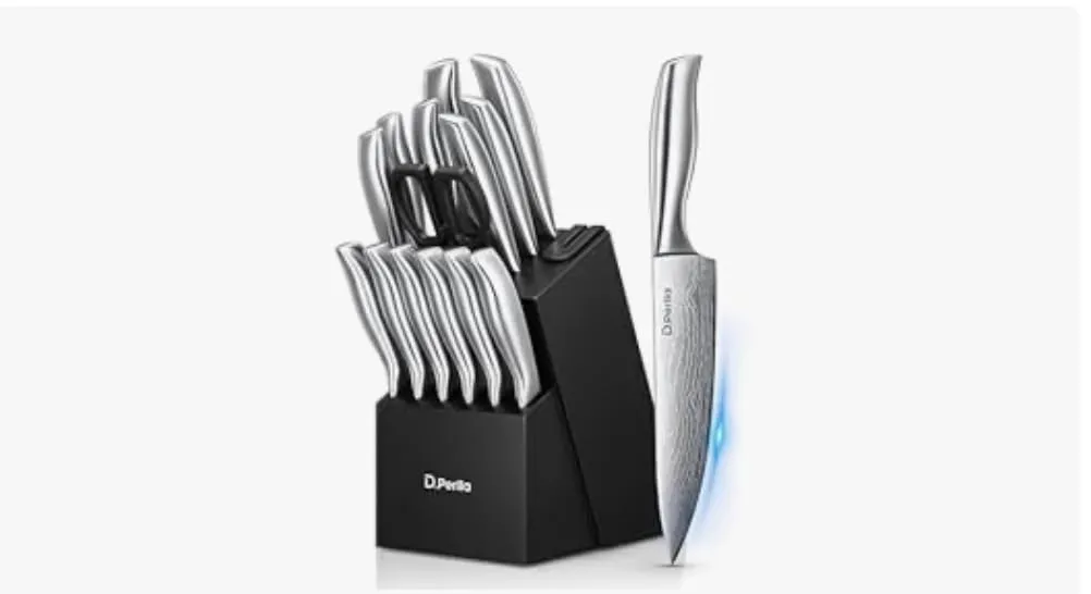 D.Perlla ceppo coltelli cucina 15 pezzi damasco
