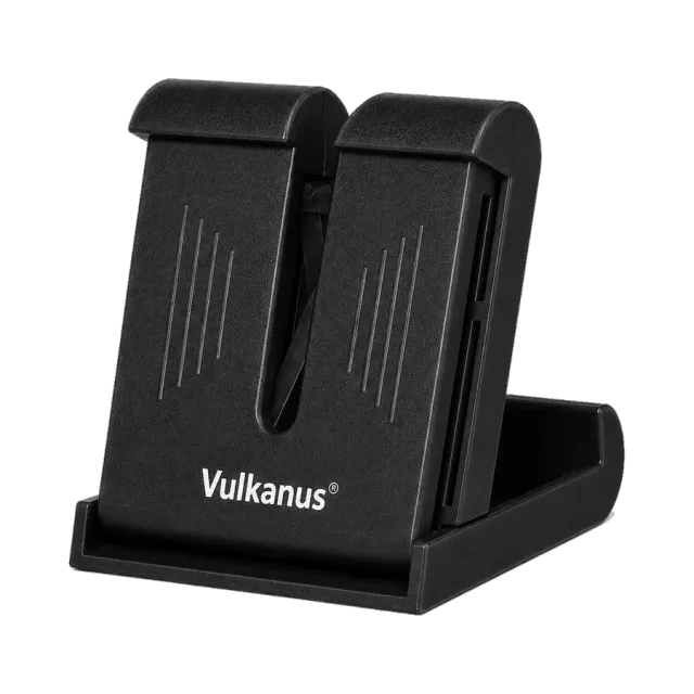 Vulkanus Basic Affilacoltelli Tascabile Nero Pieghevole