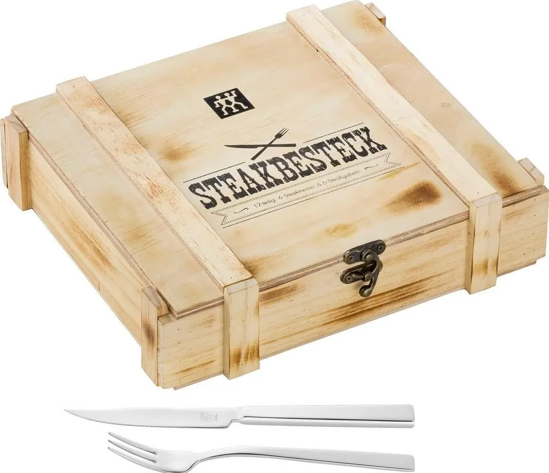 Zwilling set posate bistecca 12 pezzi 6 persone acciaio inox