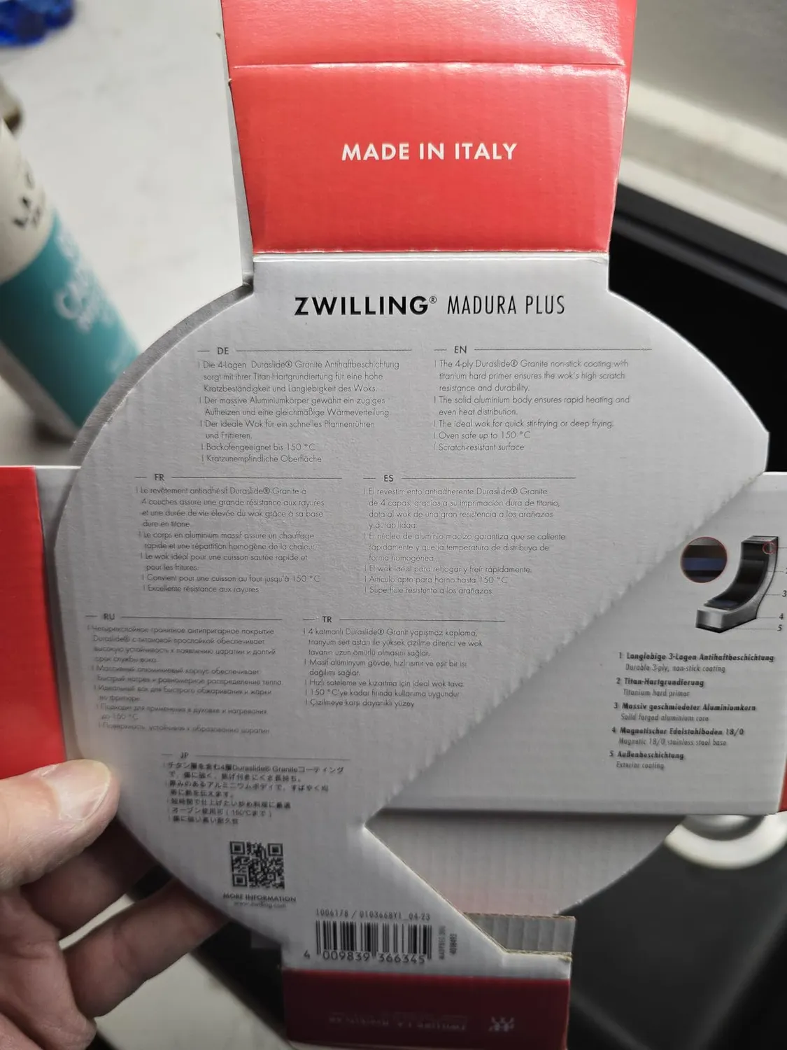 Zwilling Madura Plus wok antiaderente 30 cm induzione