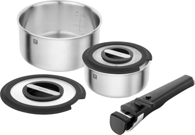 Zwilling Unlock Set 5 Pezzi Pentole Inox