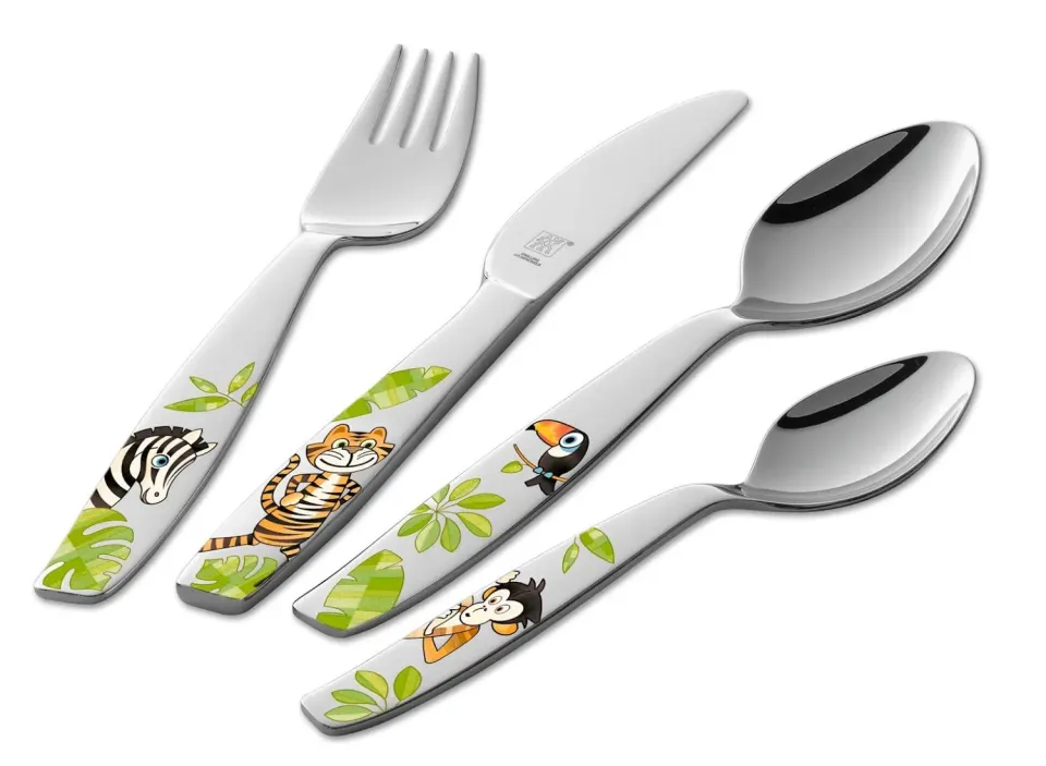 Zwilling Jungle 07135-210 set posate bambini 4 pezzi inox