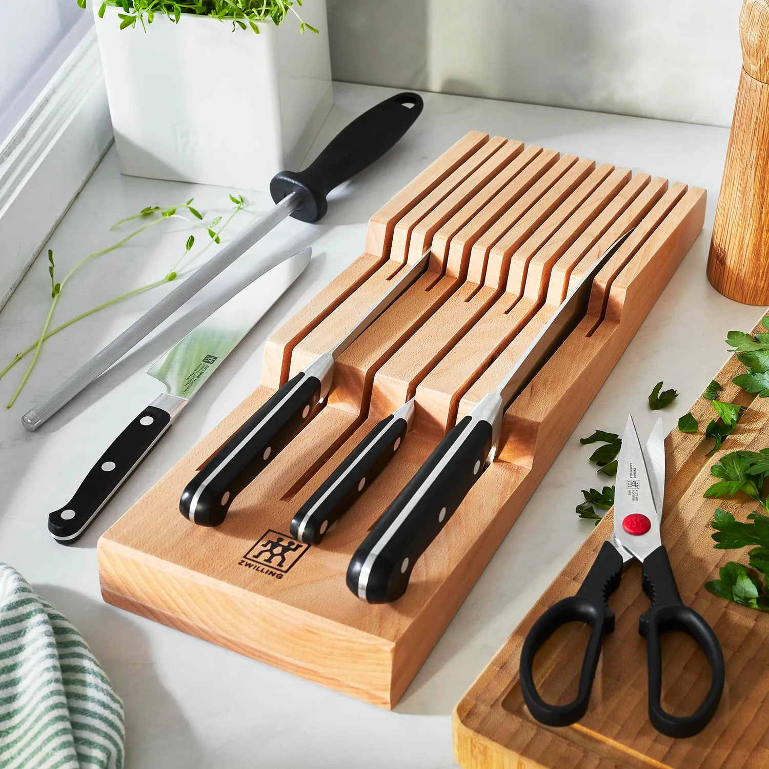 Zwilling inserto cassetto portacoltelli legno 12 posti faggio