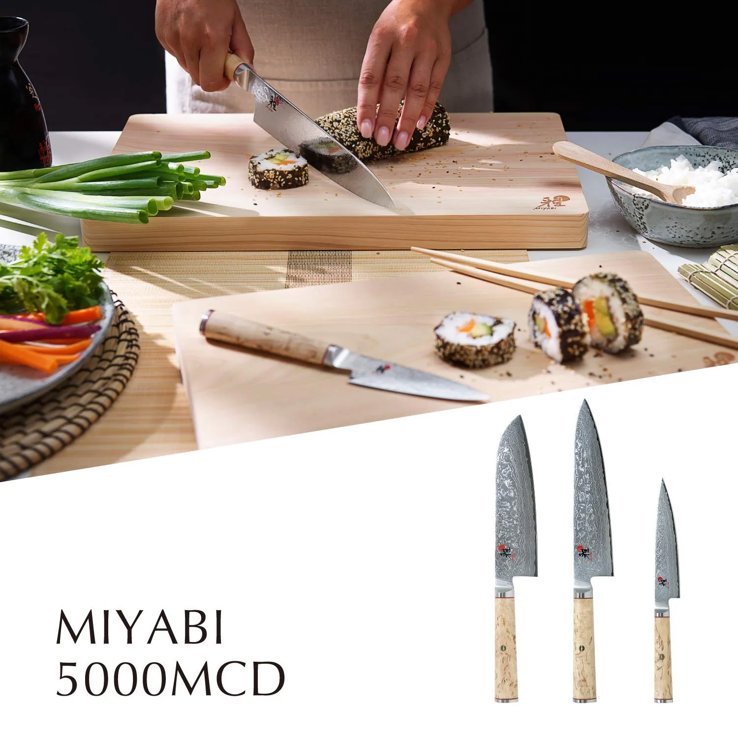Miyabi 5000 MCD Sujihiki coltello prosciutto 24 cm damasco