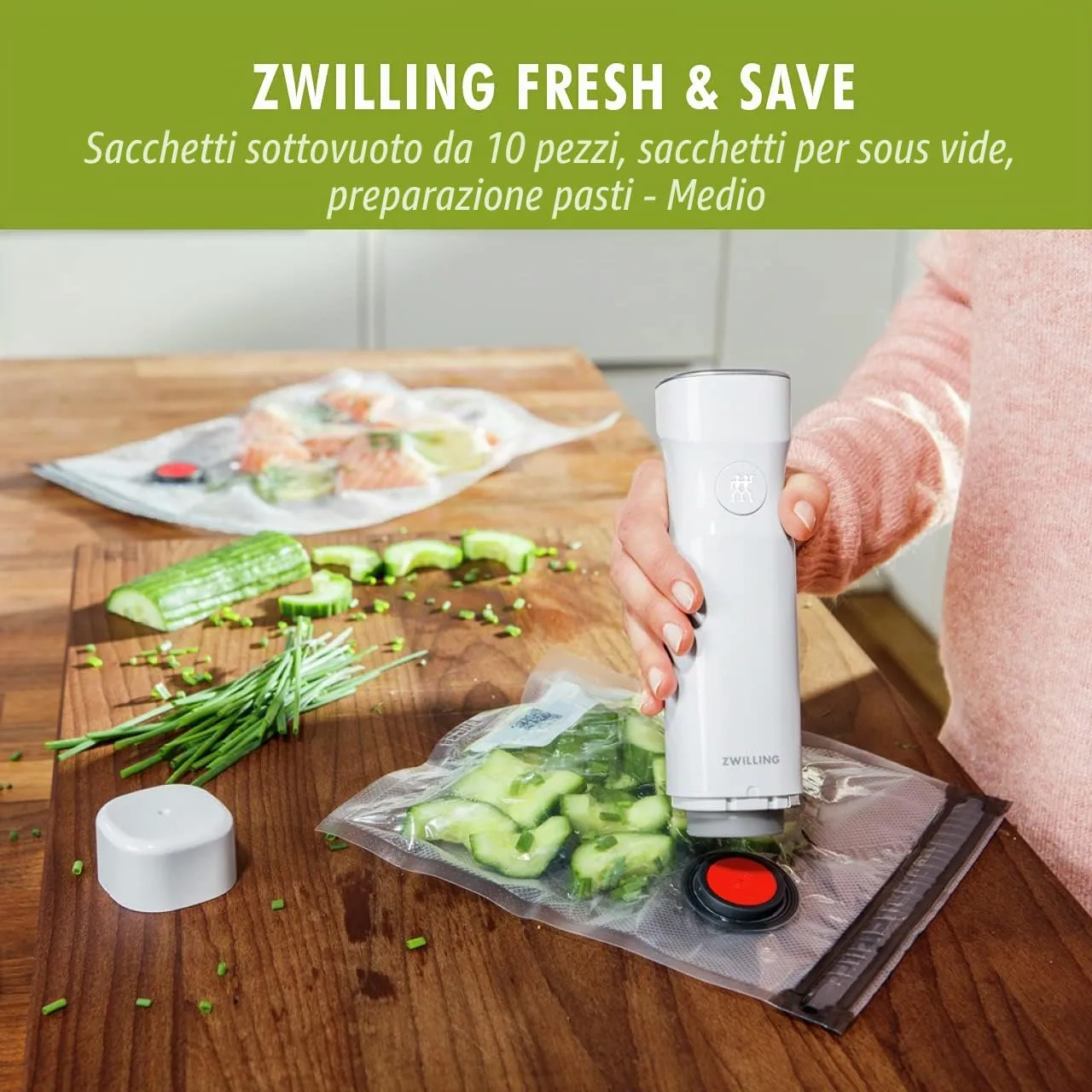 Zwilling Fresh & Save sacchetti sottovuoto 10 medi riusabili