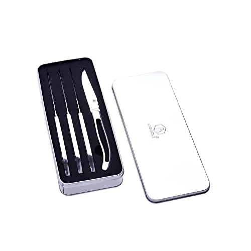 Laguiole en Aubrac set 4 coltelli bistecca inox