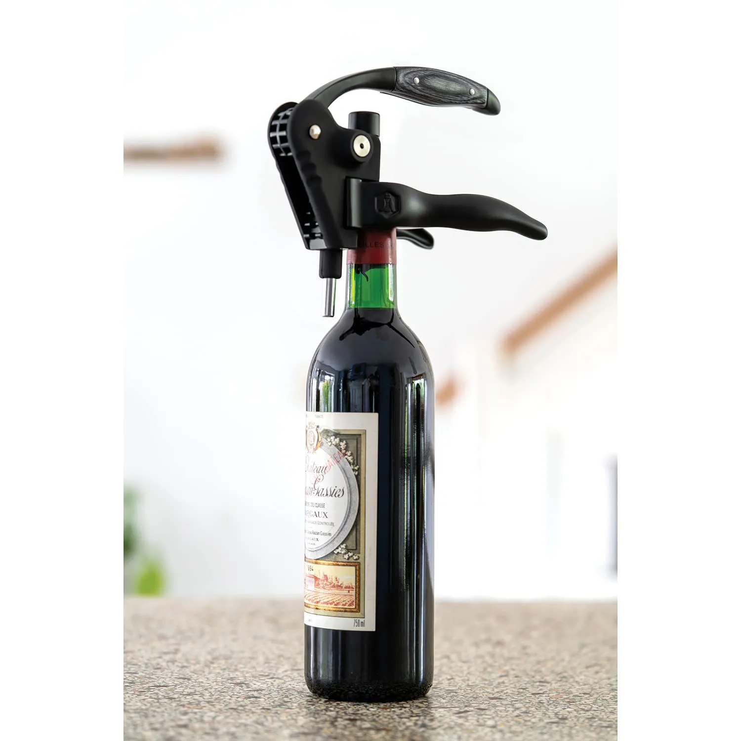 Laguiole en Aubrac Cavatappi a Leva Nero in Confezione Regalo