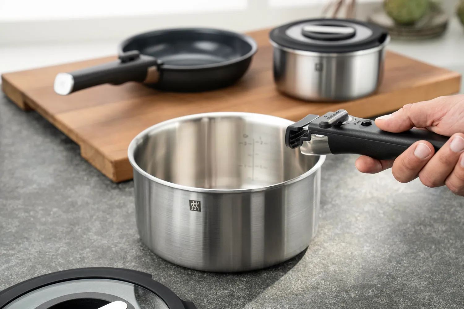 Zwilling Unlock Set 5 Pezzi Pentole Inox