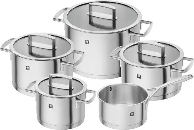 Zwilling Vitality Batteria Pentole 5 Pezzi Vetro Induzione