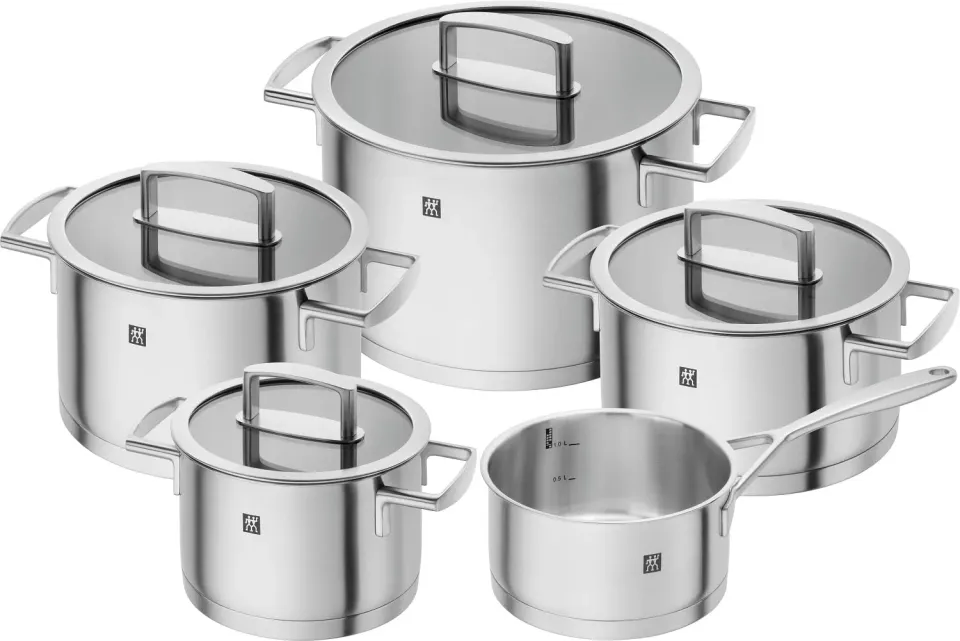 Zwilling Vitality Batteria Pentole 5 Pezzi Vetro Induzione