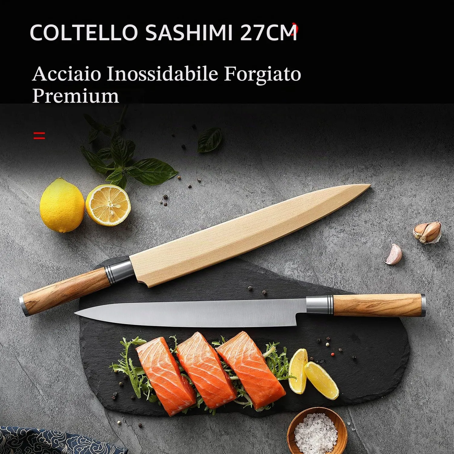 Hezhen Retro Yanagiba 27 cm Sashimi Filo Singolo