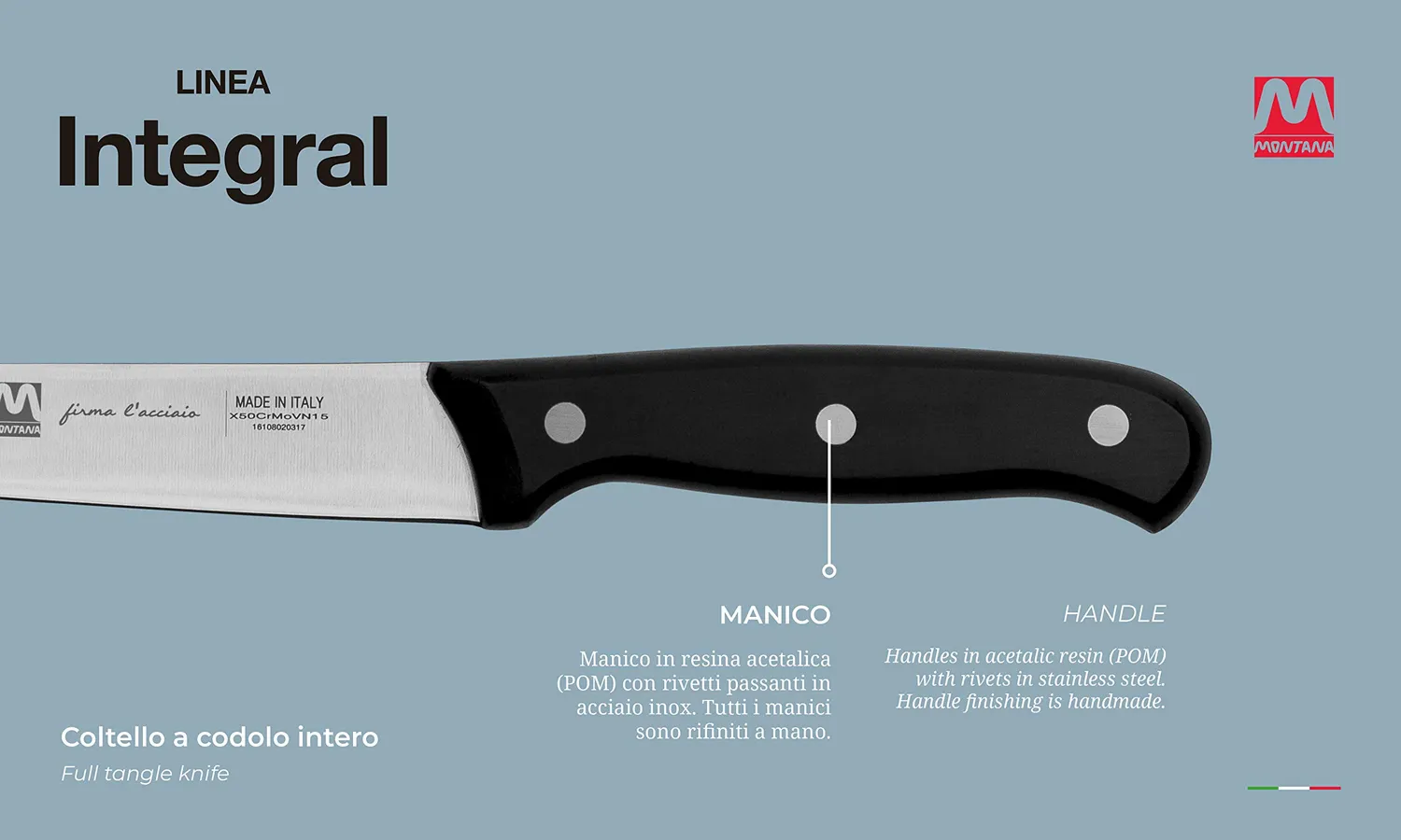 Montana Integral coltello sfilettare pesce 20 cm flessibile