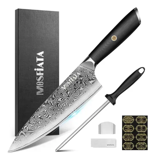 MOSFiATA Damascus Chef 8" VG10 Manico G10 67 Strati