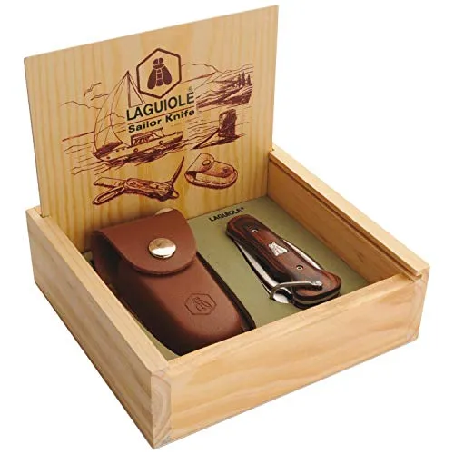 Laguiole en Aubrac Marinaio coltello pieghevole legno pakka marrone