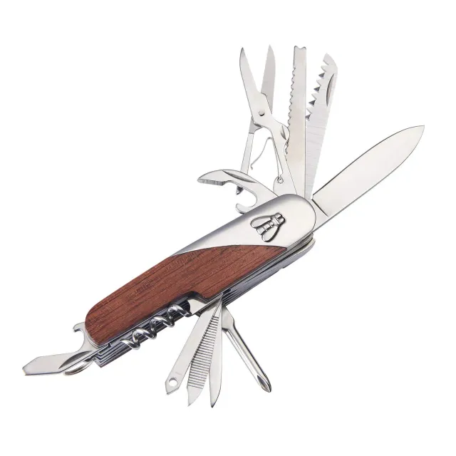 Laguiole coltello multifunzione 11 funzioni palissandro custodia pelle