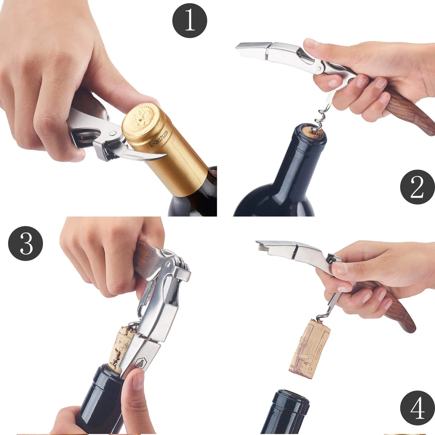 Laguiole en Aubrac sommelier doppia leva legno supporto