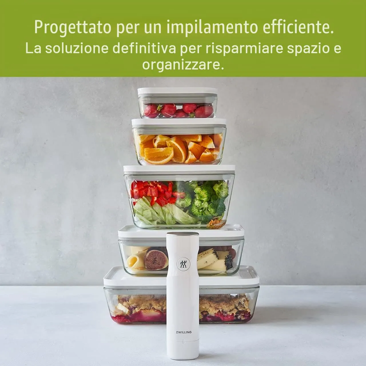 Zwilling Fresh & Save Contenitore Sottovuoto Vetro S Grigio