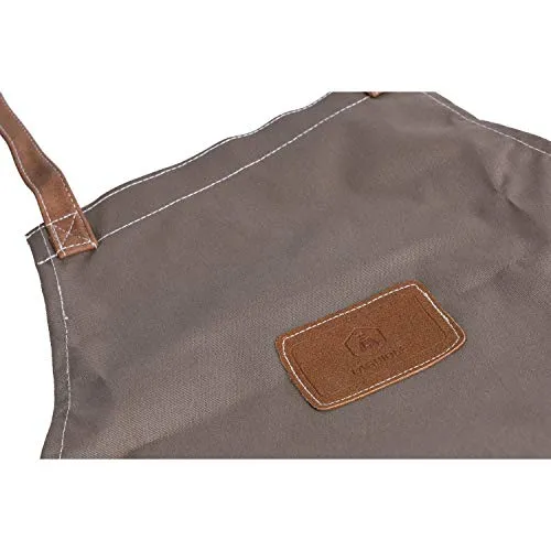 Laguiole en Aubrac Grembiule Giardinaggio Grigio-Marrone Impermeabile