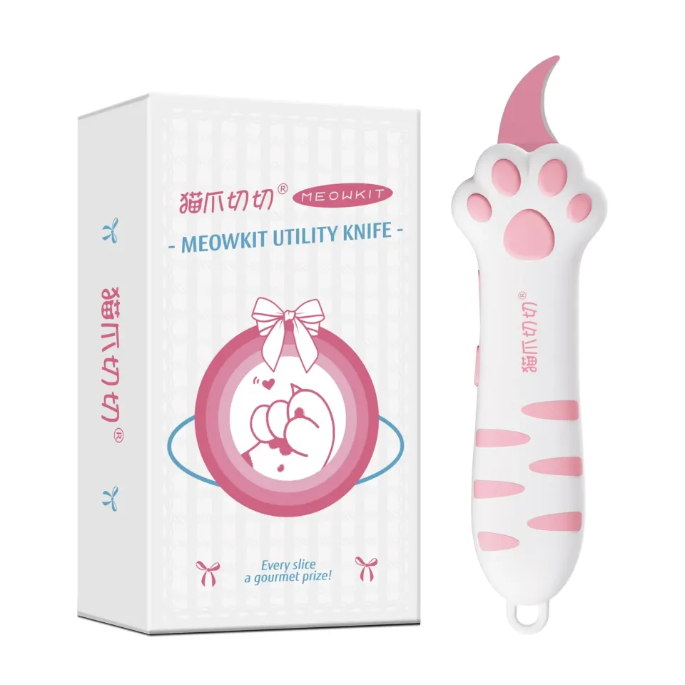 MEOWKIT Cutter Zampa Gatto Rosa Taglierino Mini