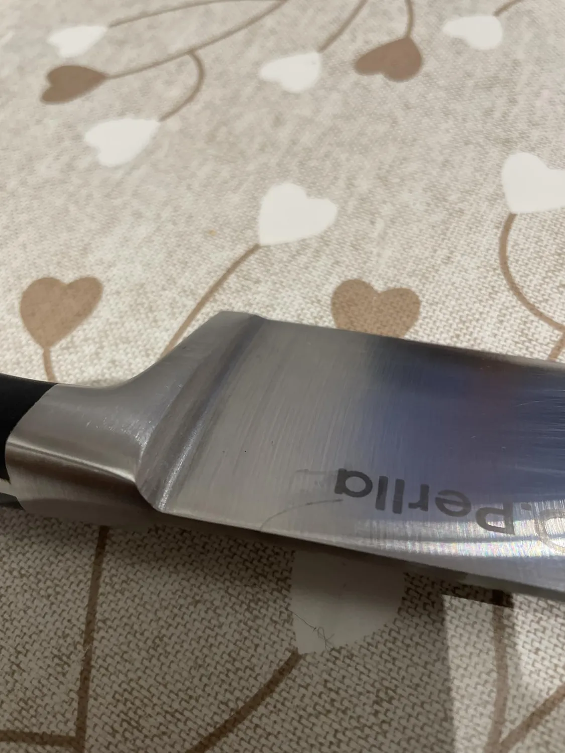 D.Perlla set coltelli cucina 6 pezzi acciaio ceppo legno
