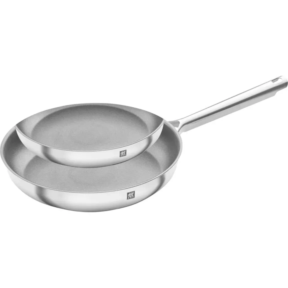 Zwilling TrueFlow Set 2 Padelle 24+28 cm Induzione Inox
