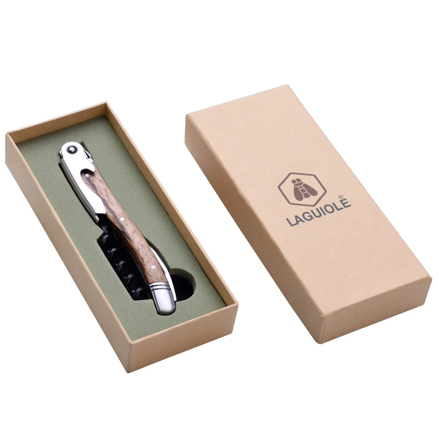 Laguiole en Aubrac cavatappi sommelier leva legno pakka