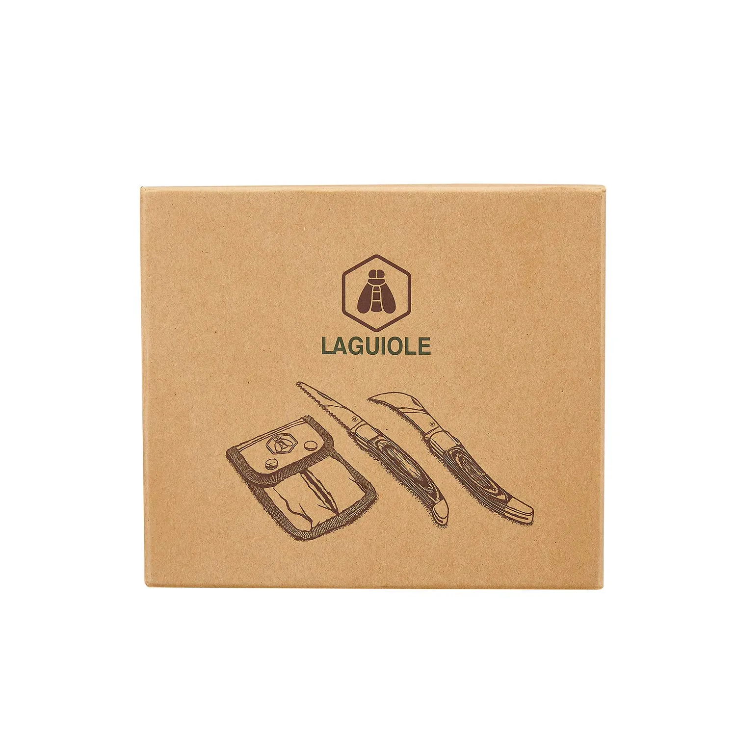 Laguiole set 2 coltelli pieghevoli giardinaggio custodia pakka