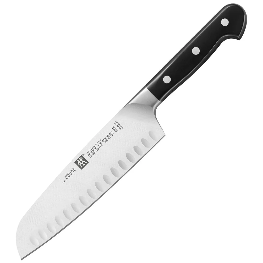 Zwilling Pro coltello santoku 18 cm alveolato inox