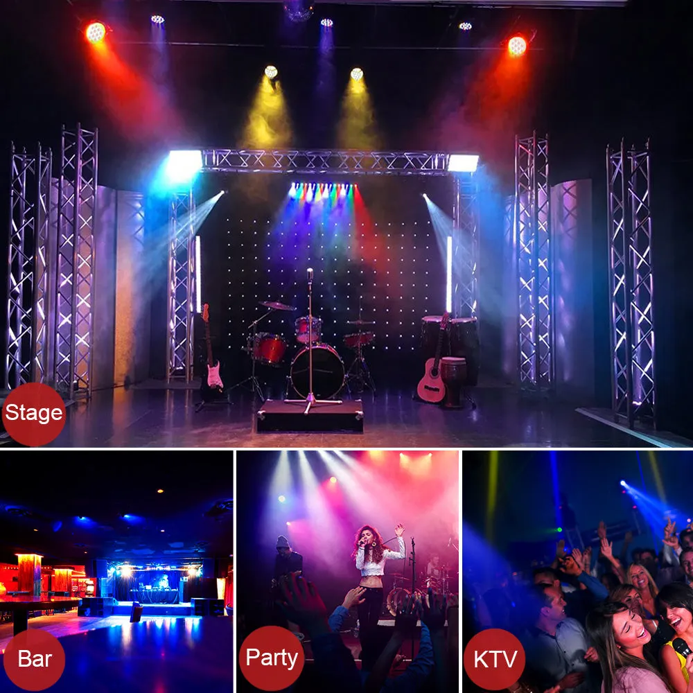 MOSFiATA fari par led RGB 2 pezzi DMX festa