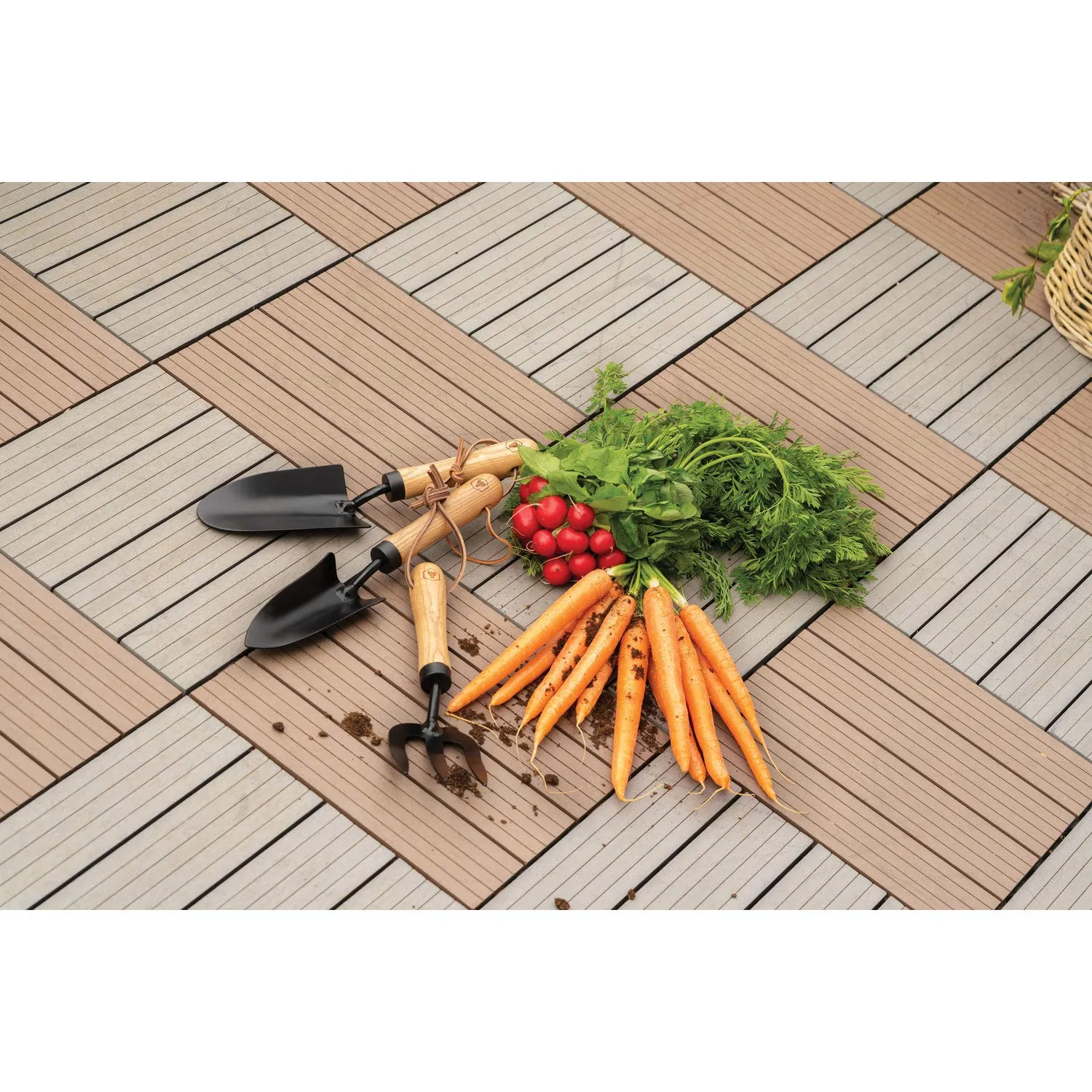 Laguiole Set 3 Attrezzi Giardinaggio con Tubo Frassino