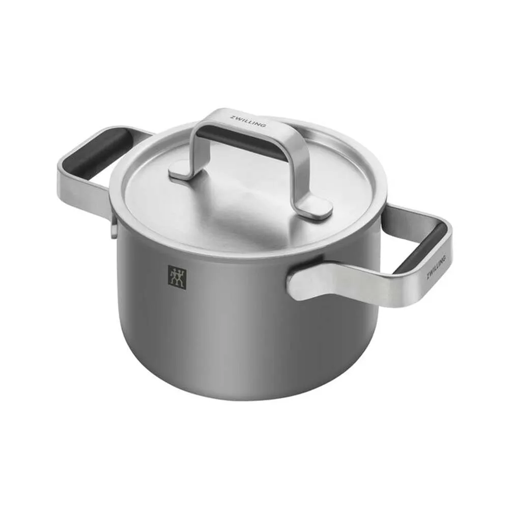Zwilling Pure set 5 pentole inox grigio antracite triplo fondo