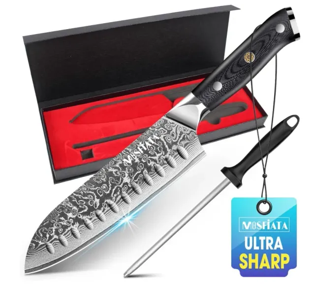 MOSFiATA Santoku 18cm Damasco VG-10 67 Strati G10