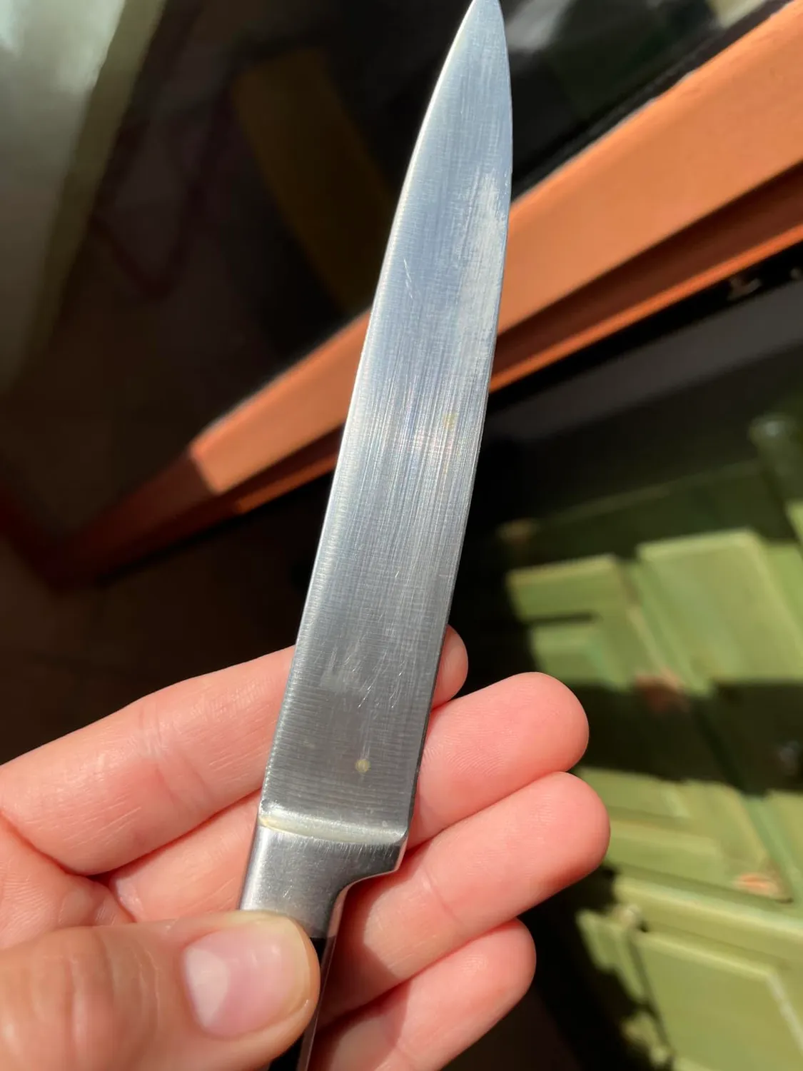 D.Perlla set coltelli cucina 6 pezzi acciaio ceppo legno